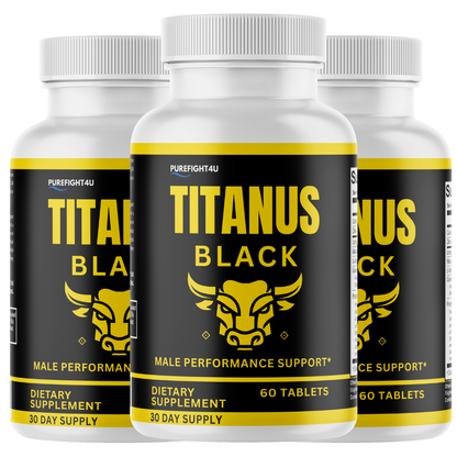 Titanus Black Advancement Natural Supplement for Peak Performance - 6 Bottles