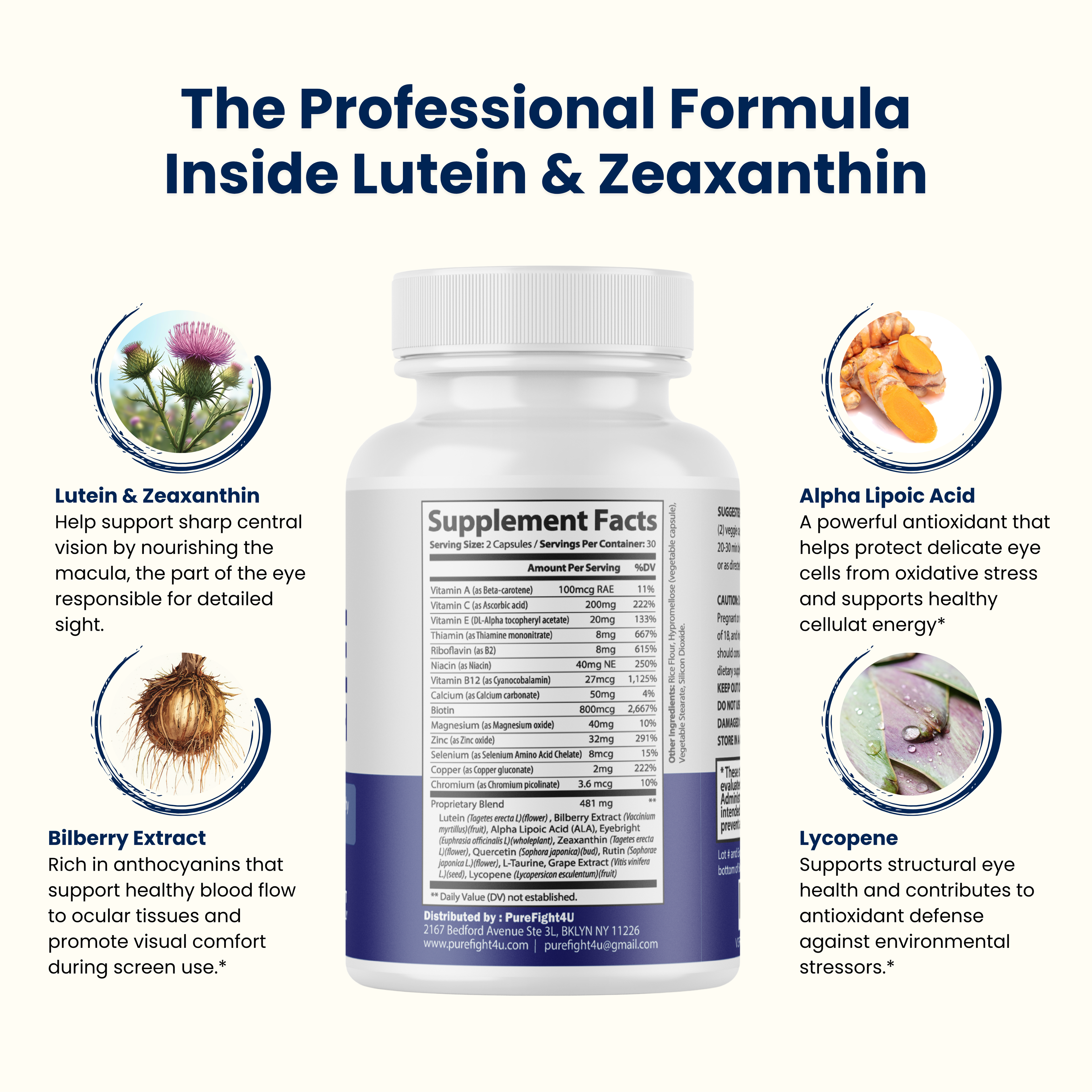 Eye Health Formulated for Vision Health Function Supplement - 60 Capsules