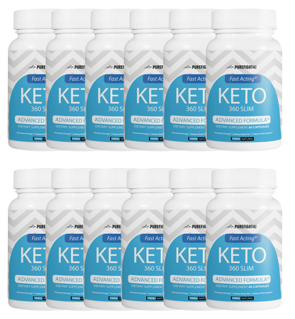 Keto 360 Slim Fast Acting Advanced Formula - 12 Bottles 720 Capsules