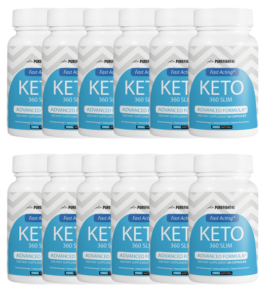 Keto 360 Slim Fast Acting Advanced Formula - 12 Bottles 720 Capsules