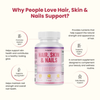 Purefight4u Hair, Skin & Nails Supports Healthy Hair Growth wBiotin - 10 Bottles