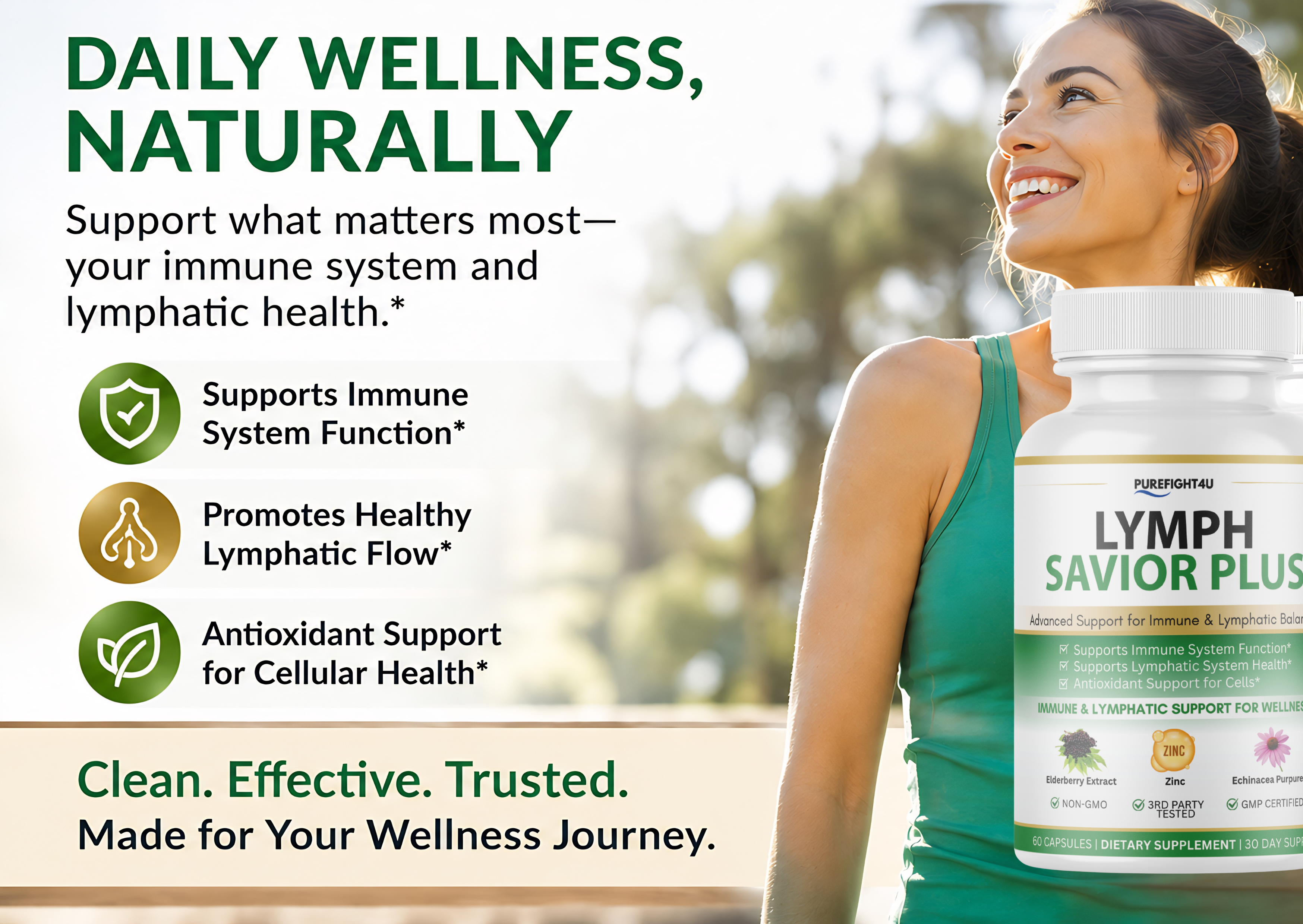 Lymph Savior Plus Immune & Lymphatic Support Supplement - 60 Capsules