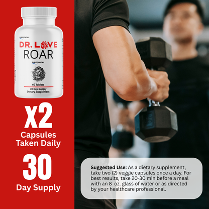Dr. Love Roar Supports Energy and Vitality Male Health Supplement | 60 Tablets