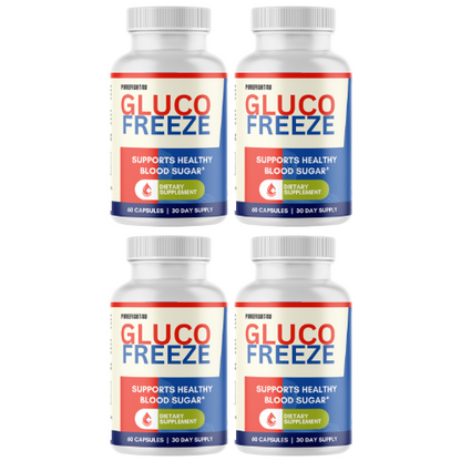 Gluco Freeze Natural Formula Blood Sugar Support Supplement, 60 Capsules