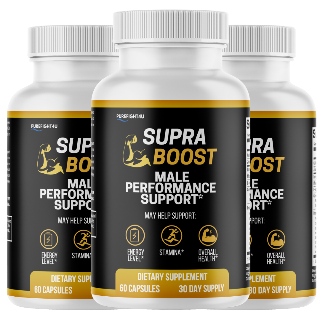 Supra Boost Male Advanced Support for Maximum Support and Performance - 3 Bottles 180 Tablets