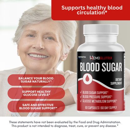 Hemoglutrix Pills for Blood Health Support Dietary Supplement - 60 Capsules