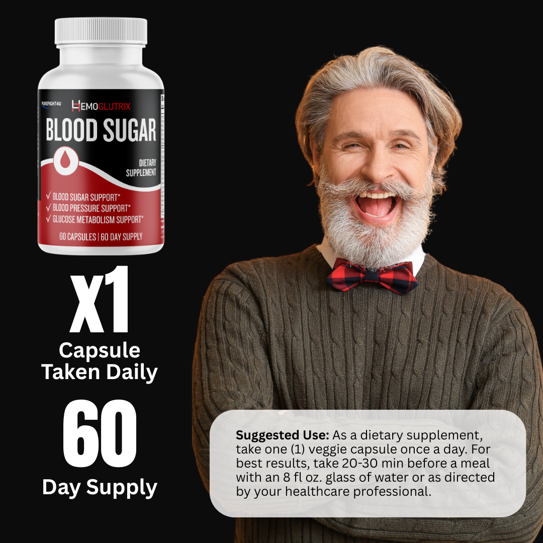 Hemoglutrix Pills for Blood Health Support Dietary Supplement - 60 Capsules