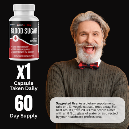 Hemoglutrix Pills for Blood Health Support Dietary Supplement - 60 Capsules