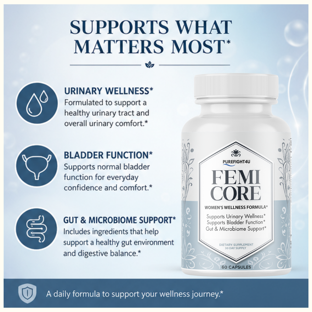 FemiCore Women's Daily Wellness Formula Supplement - 60 Capsules | 3 Bottles