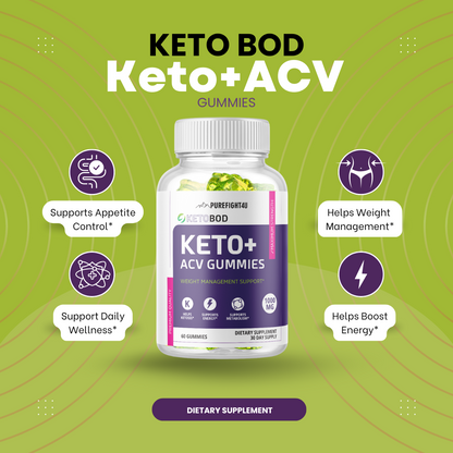 Keto+ ACV KetoBod Gummies-60 Gummies
