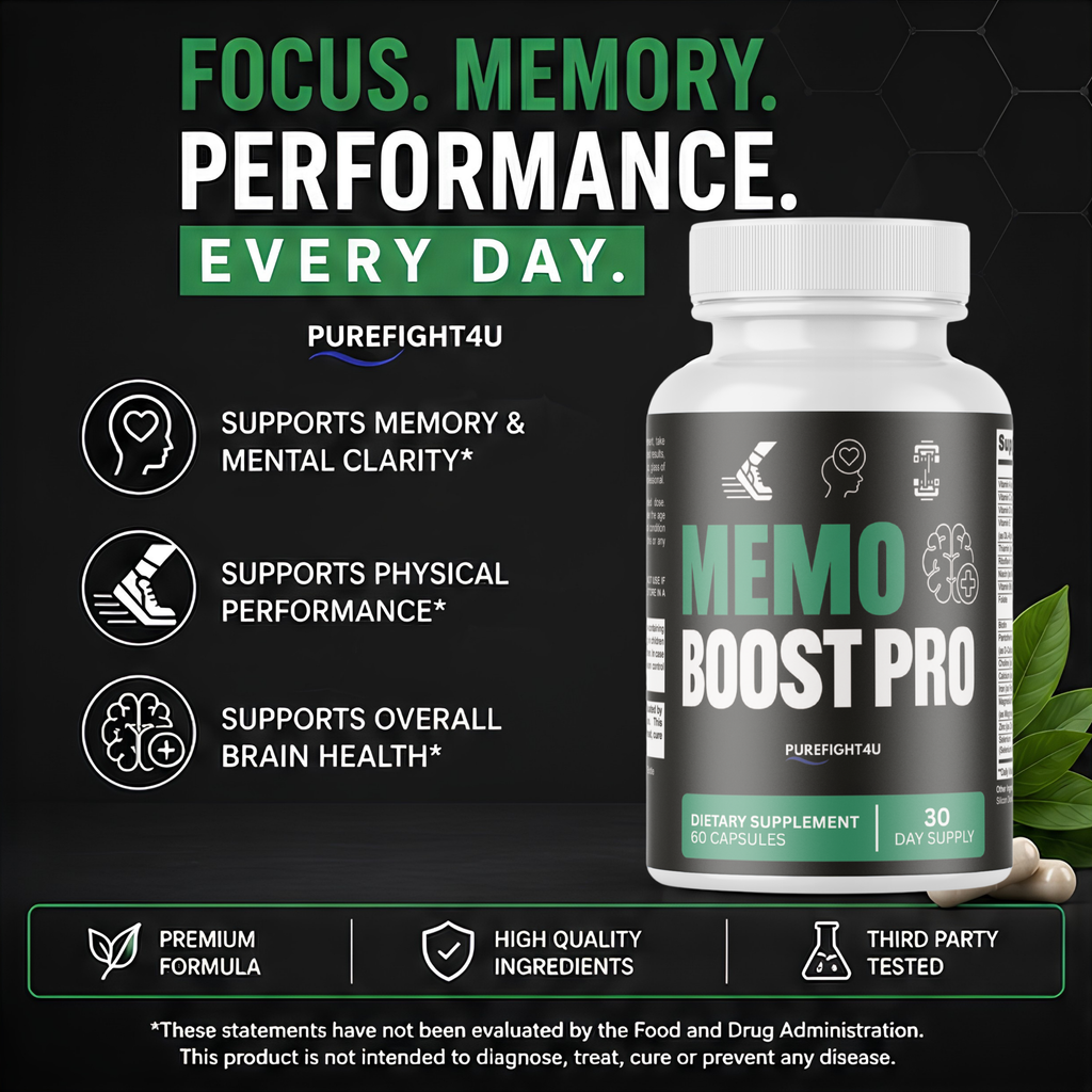 Memo Boost Pro Brain & Focus Memory Support Supplement | 60 Capsules