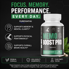 Memo Boost Pro Brain & Focus Memory Support Supplement | 60 Capsules
