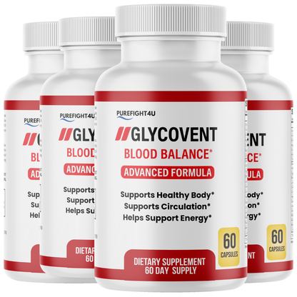 GlycoVent Blood Sugar Support Supplement 4 Bottles 240 Capsules