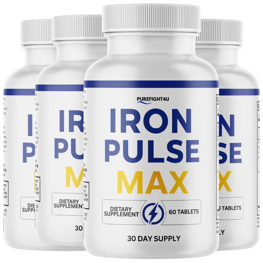 Iron Plus Max Performance Supplement for Energy and Confidence | 4 Bottles 240 Tablets
