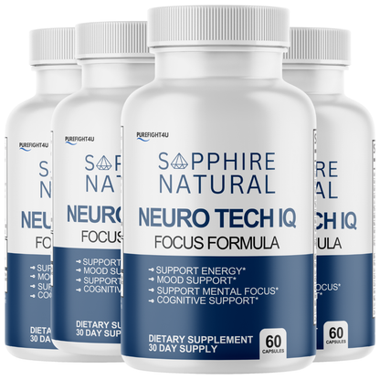 NeuroTech IQ Cognitive Formula Supplement - 4 Bottles 240 Capsules