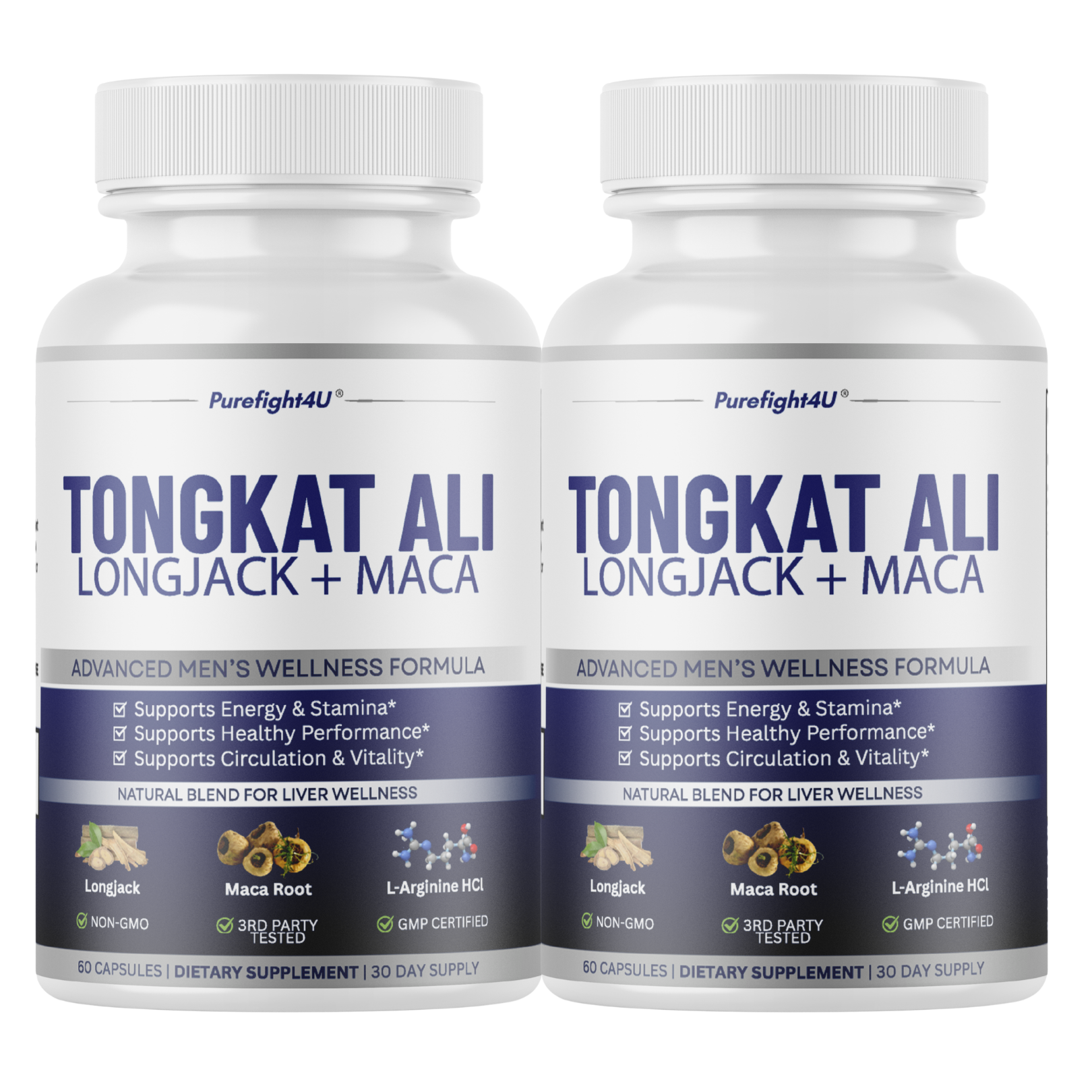 Tongkat Ali Longjack +Maca Advanced Male Performance Supplement to Boost Stamina - 60 Capsules