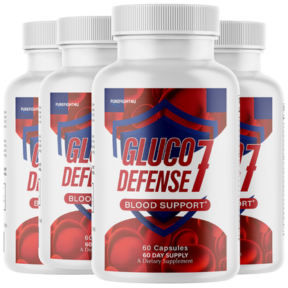 Gluco Defense 7 Natural Blend Glycogen Supplement - 4 Bottles 240 Capsules