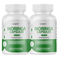 Moringa Capsules 100% Pure, Supports Overall Wellness Supplement - 2 Bottles