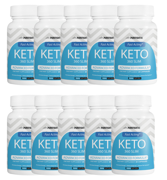 Keto 360 Slim Fast Acting Advanced Formula - 10 Bottles 600 Capsules