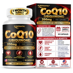 PureFight4U CoQ10 200 mg Ubiquinone Dietary Supplement, 30 Capsules