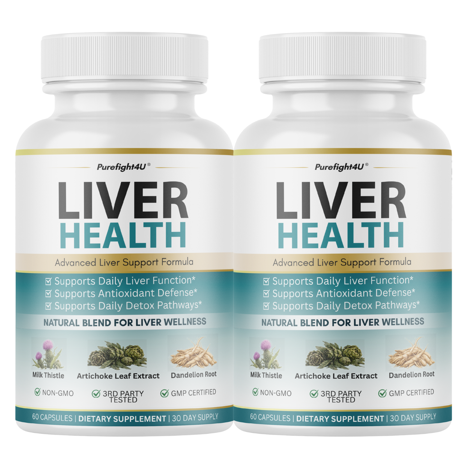 Liver Health Advanced Liver Wellness Support Formula Supplement - 60 Bottles