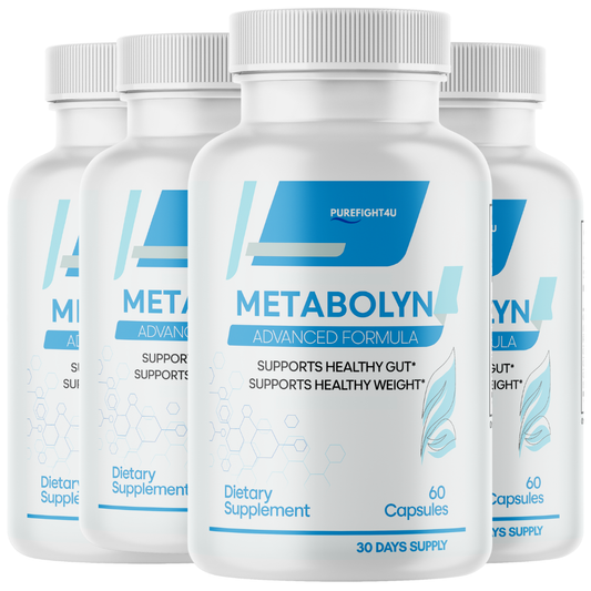 Metabolyn Supplement Weight Loss Support Formula - 4 Bottles