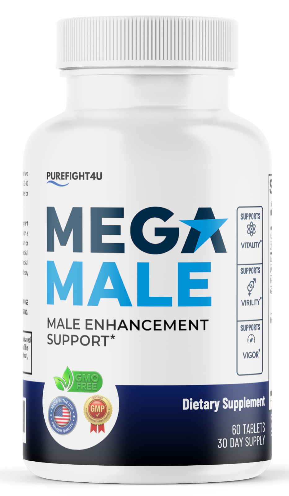Mega Male Tablets Performance Maximum Strength Supplement - 60 Capsule ...