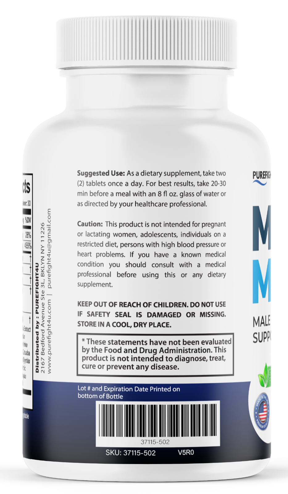 Mega Male Tablets Performance Maximum Strength Supplement - 60 Capsule ...