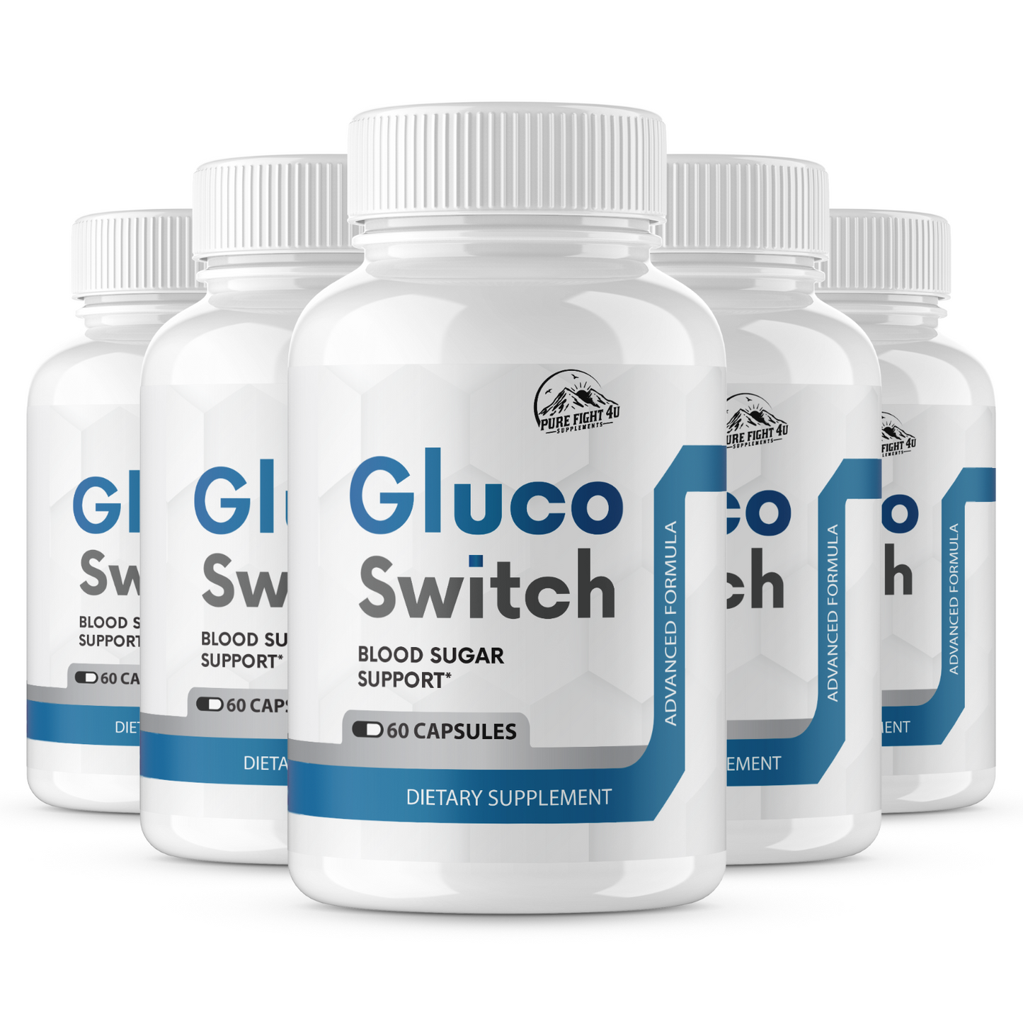 Gluco Switch Blood Sugar Support, Natural Formula for Sugar Balance, 60 Capsules