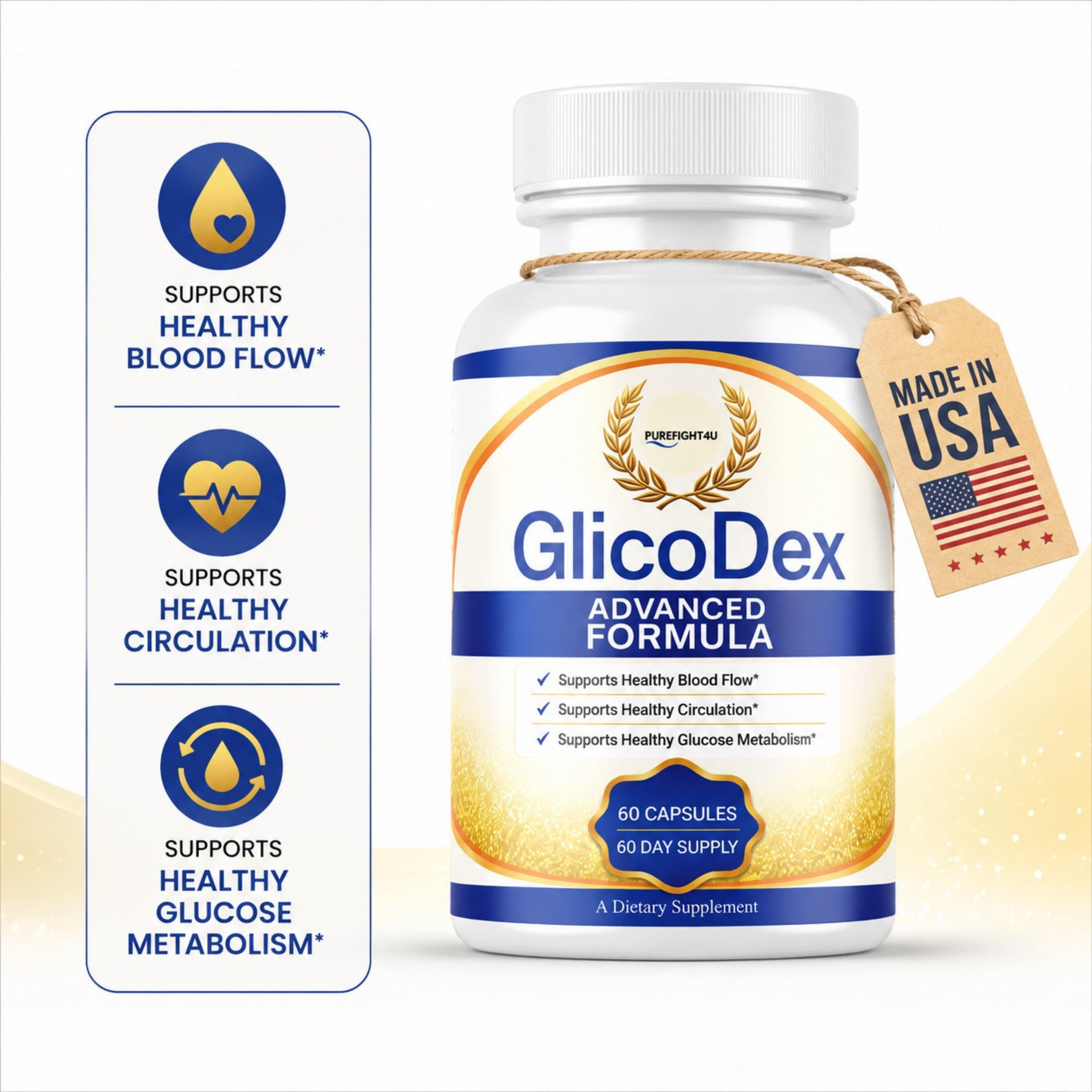 GlicoDex - Blood Balance Support Formula Supplement | 60 Capsules