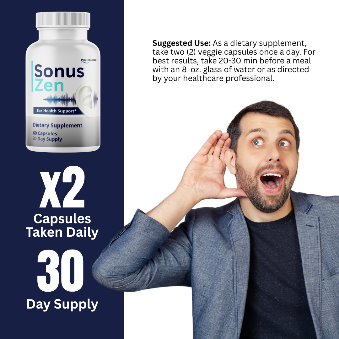 Sonus Zen Capsules Ear Health Support Dietary Supplement - 60 Bottles