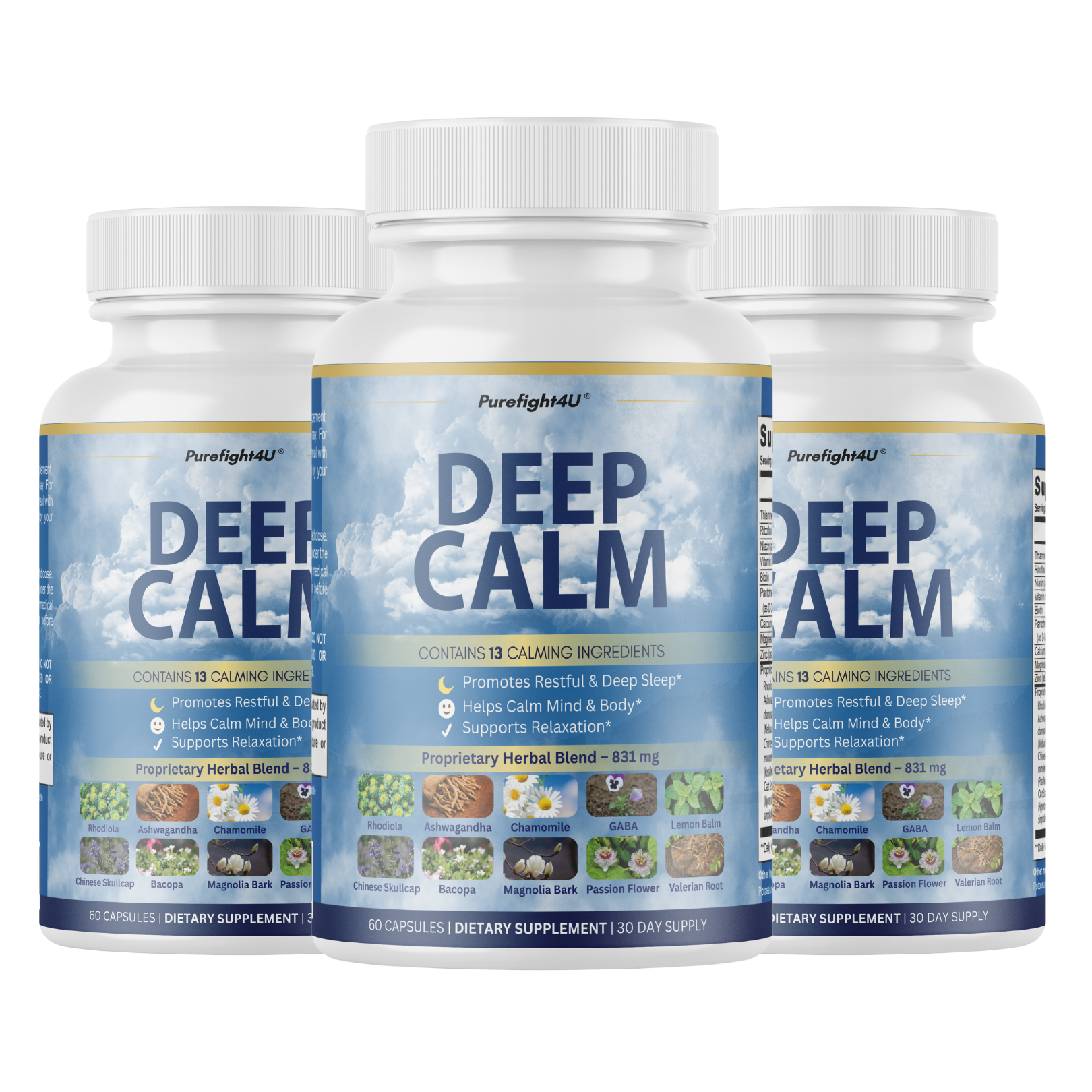 Deep Calm Supports Natural Sleep and Relaxation Supplement - 60 Capsules