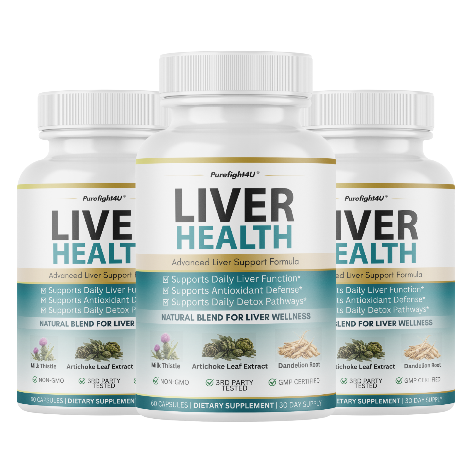Liver Health Advanced Liver Wellness Support Formula Supplement - 60 Bottles