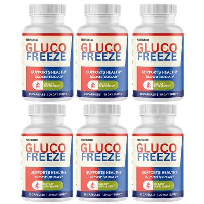 Gluco Freeze Natural Formula Blood Sugar Support Supplement, 60 Capsules