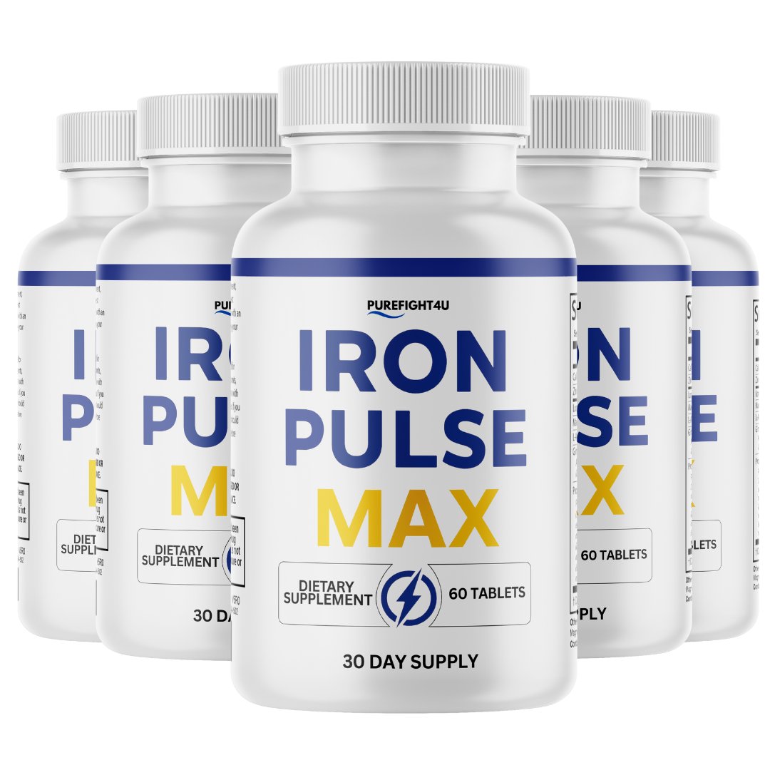 Iron Plus Max Performance Supplement for Energy and Confidence | 5 Bottles 300 Tablets