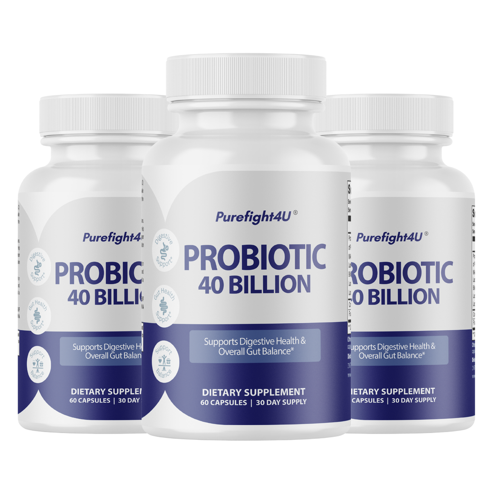 Probiotic 40 Billion CFU for Digestive and Gut Health Balance - 3 Bottles