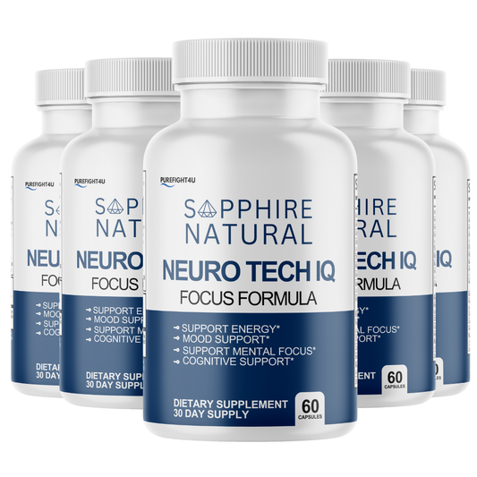 NeuroTech IQ Cognitive Formula Supplement - 5 Bottles 300 Capsules