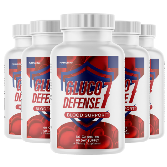 Gluco Defense 7 Natural Blend Glycogen Supplement - 5 Bottles 300 Capsules