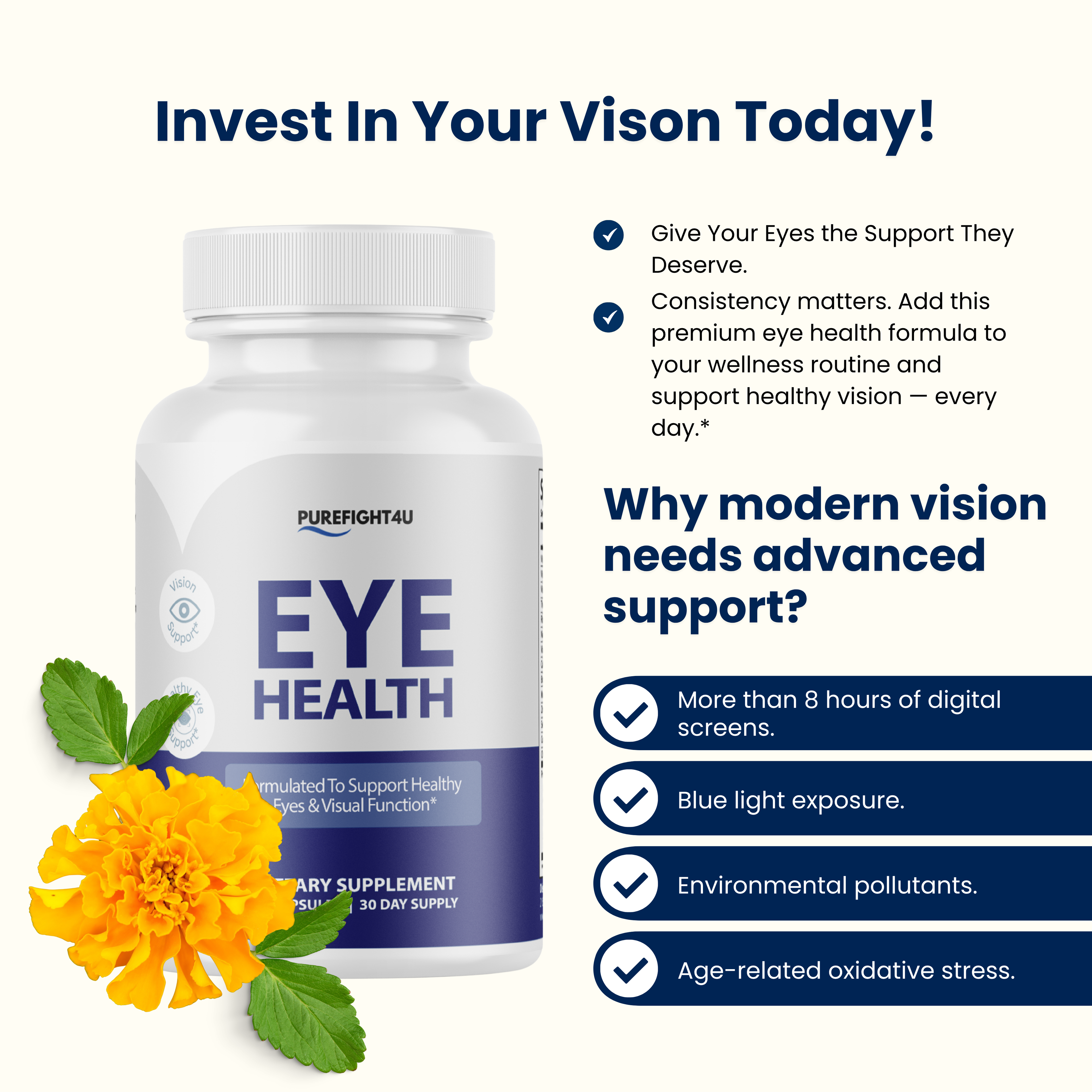 Eye Health Formulated for Vision Health Function Supplement - 60 Capsules