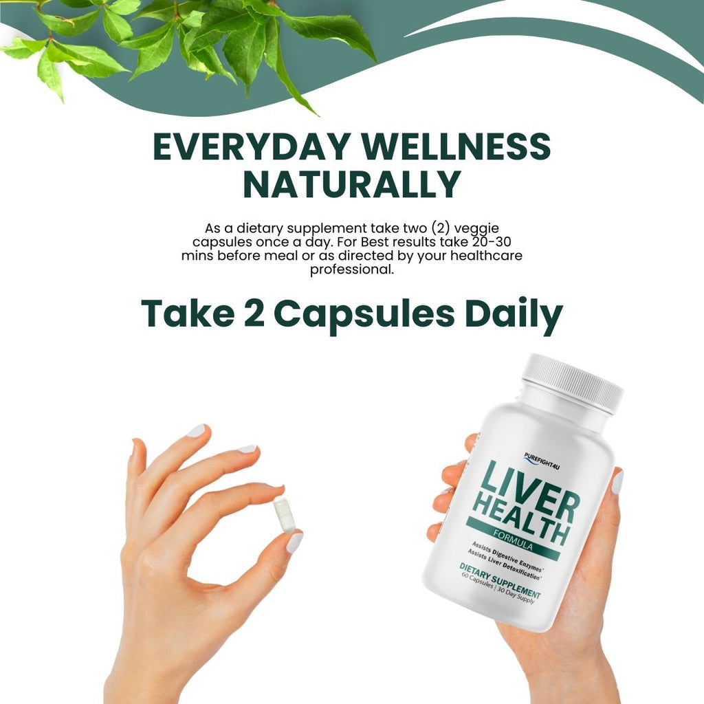 Liver Health Formula Cleanse Detox Health Support, Milk Thistle - 60 Capsules