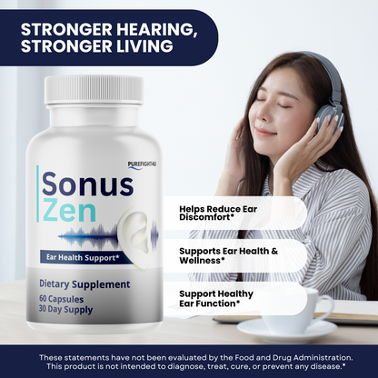 Sonus Zen Capsules Ear Health Support Dietary Supplement - 60 Bottles