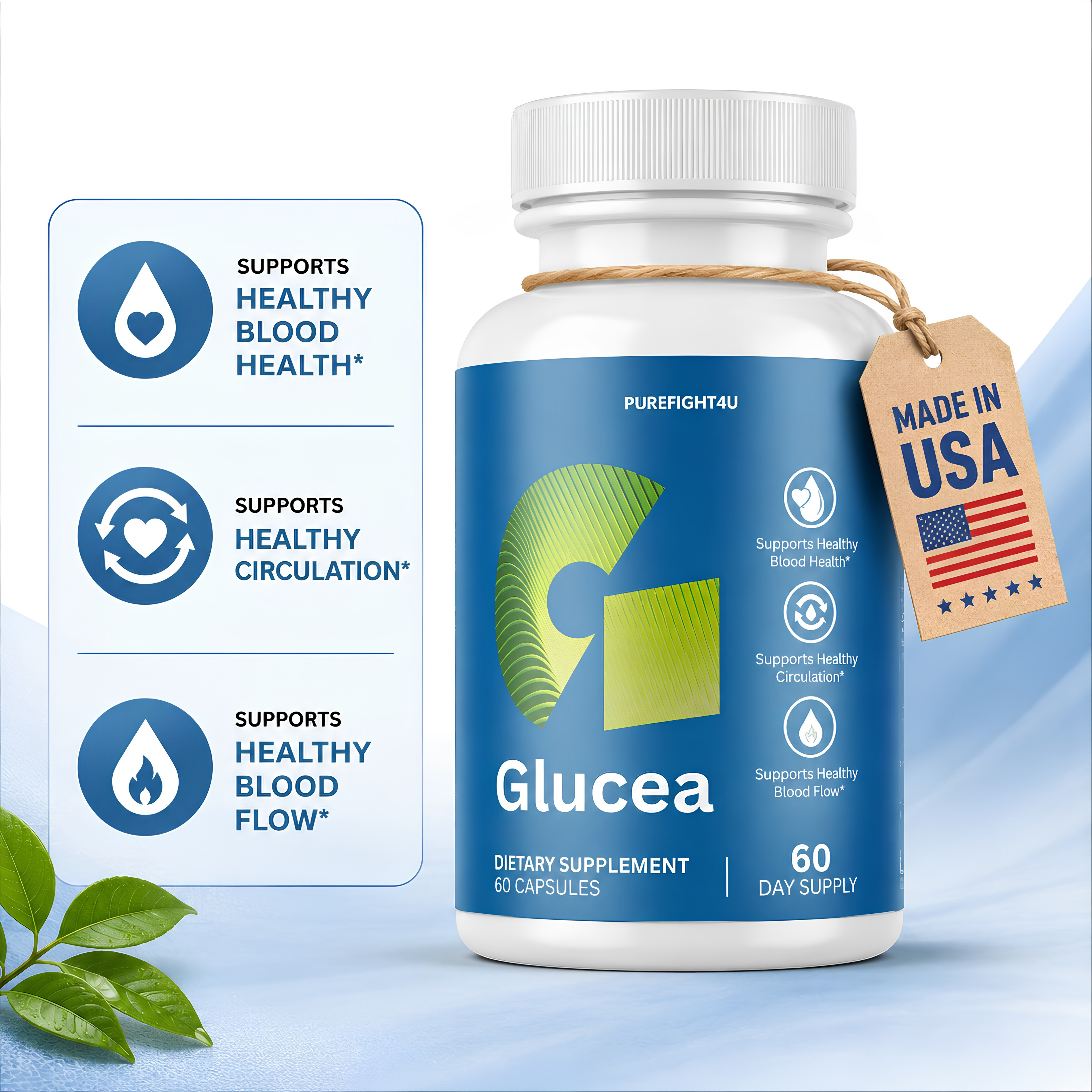 Glucea - Blood Balance Support Formula Supplement - 60 Capsules