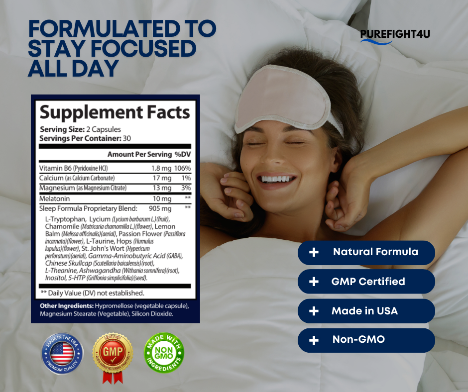 Sleep Guard Plus Dietary Supplement 60 Capsules - 6 Bottles