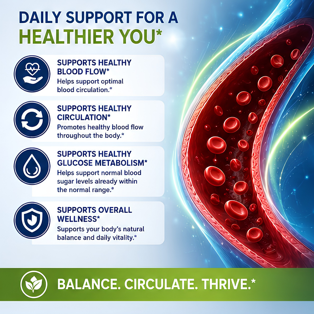 Glucea - Blood Balance Support Formula Supplement - 60 Capsules