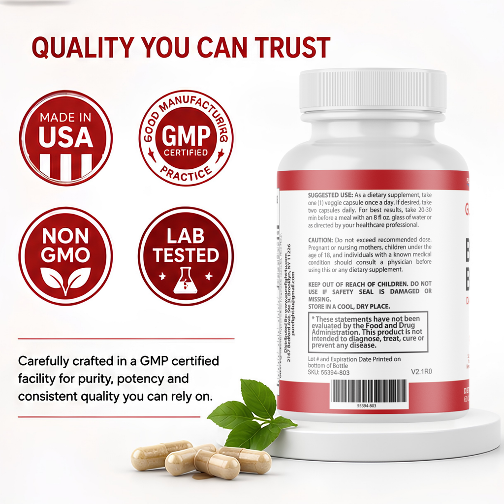 GlucoRX - Blood Balance Support Formula Supplement - 60 Capsules
