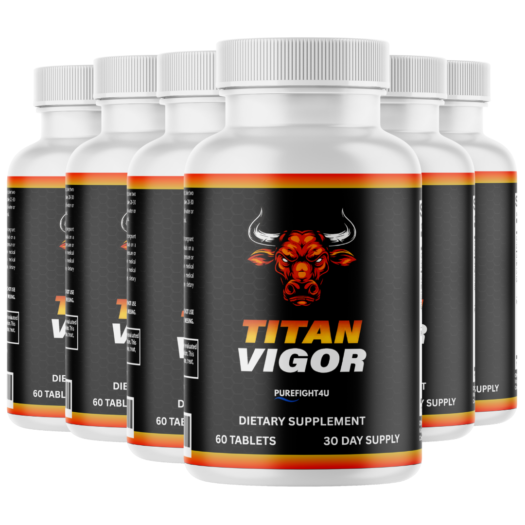 Titan Vigor for Men, Male Energy & Vitality Pills Supplement - 6 Bottles