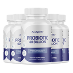 Probiotic 40 Billion CFU for Digestive and Gut Health Balance - 5 Bottles