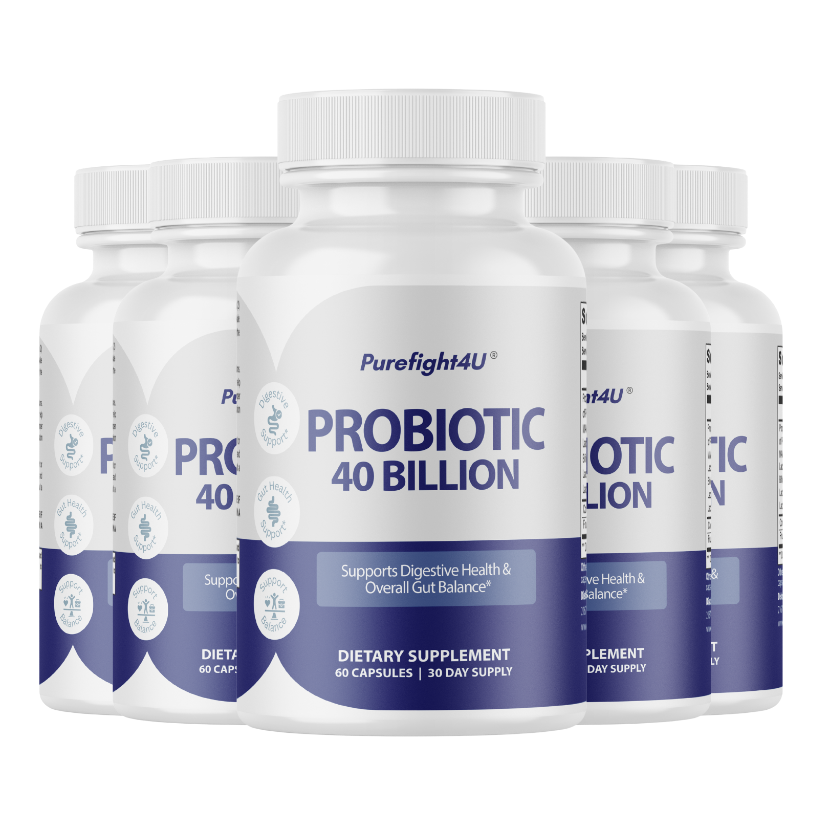 Probiotic 40 Billion CFU for Digestive and Gut Health Balance - 60 Capsules