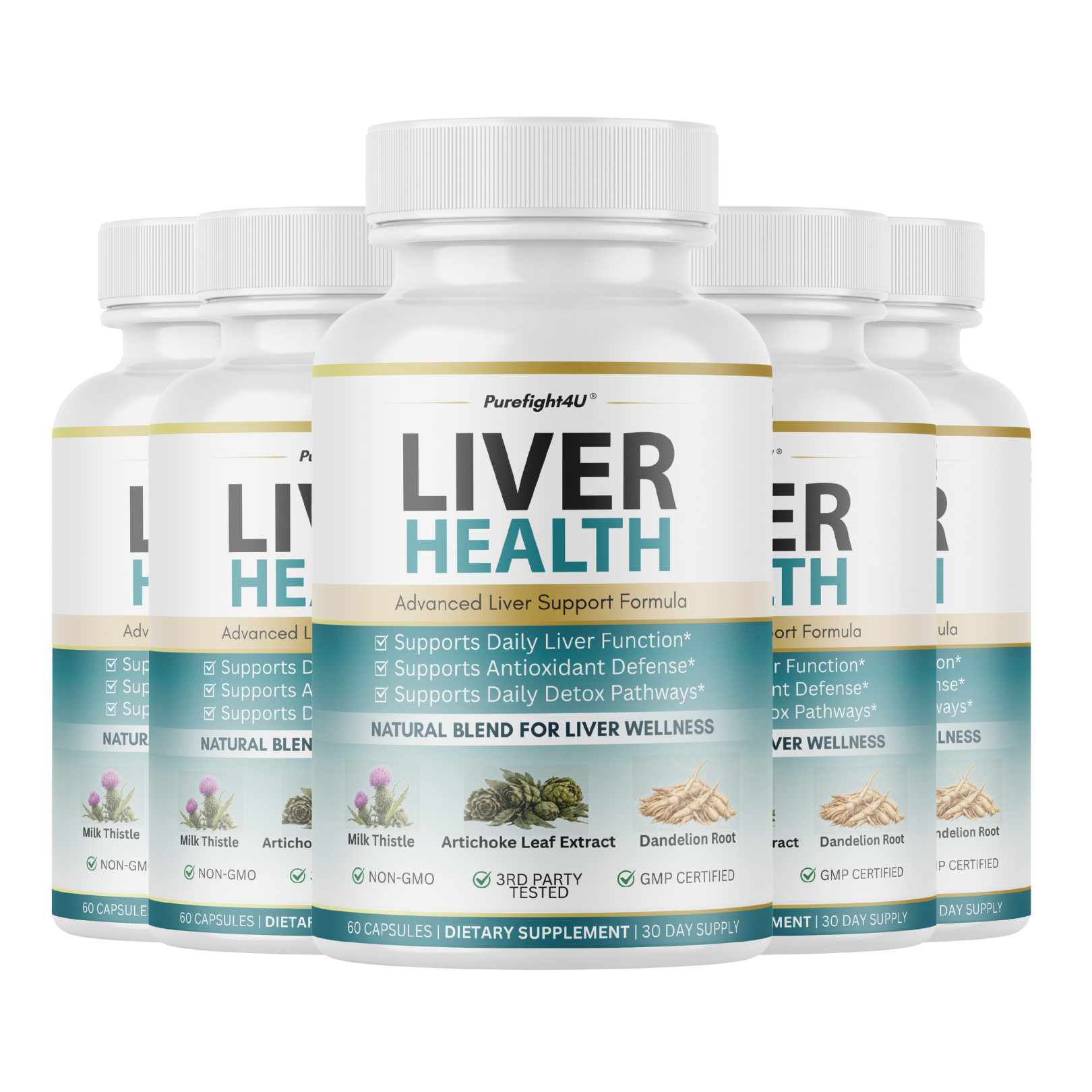 Liver Health Advanced Liver Wellness Support Formula Supplement - 60 Bottles