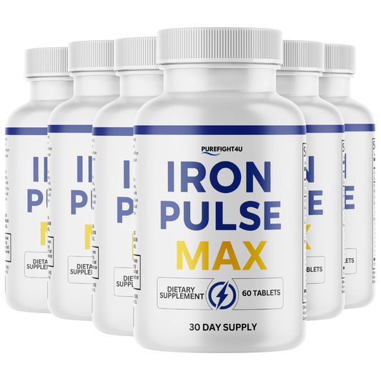 Iron Plus Max Performance Supplement for Energy and Confidence | 6 Bottles